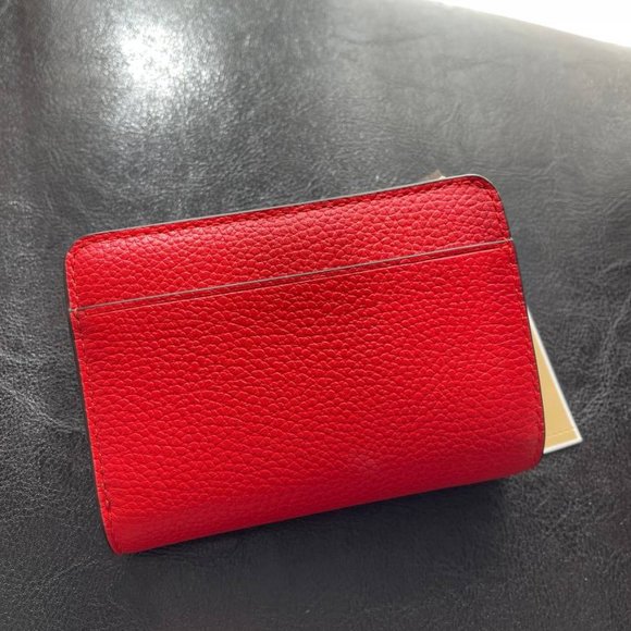 NWT Michael Kors Charm Small Leather Wallet Card Case Burnt Sienna - Picture 4 of 12